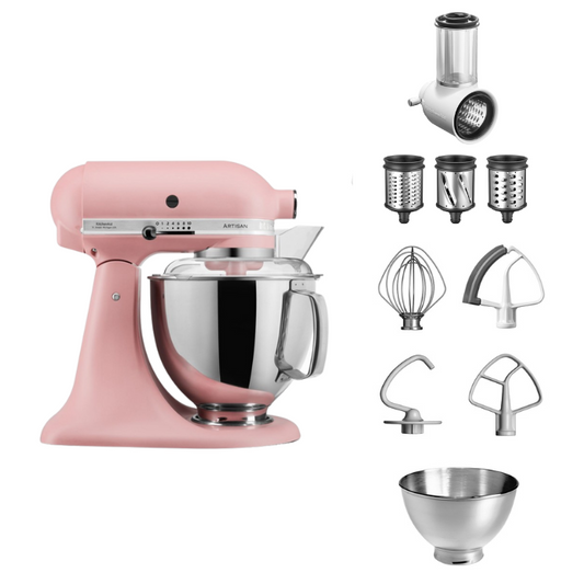 KitchenAid 4,8 L 5KSM175 Artisan Küchenmaschine Beginnerset mit Gemüseschneider