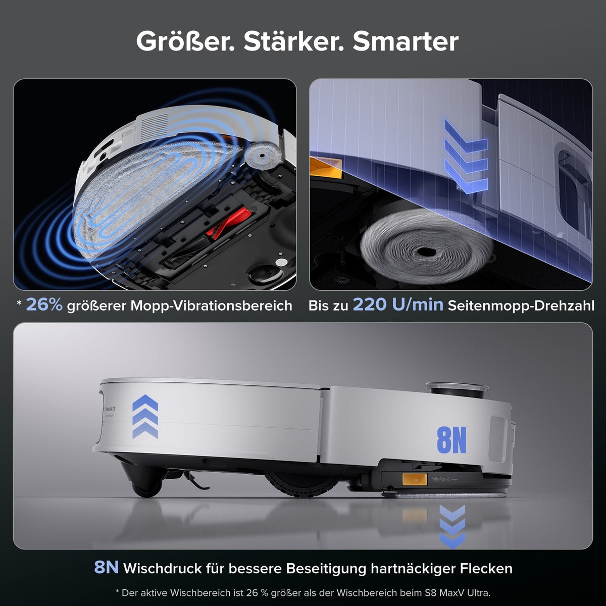 Roborock Saros 10 Saugroboter mit Dual Anti-Tangle System