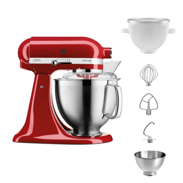 KitchenAid Artisan 5KSM185 Küchenmaschine 4,8 L Eiszubereiter Set