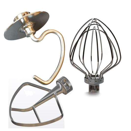 Tschimm Kitchen Royale Set Flachrührer Knethaken und Schneebesen