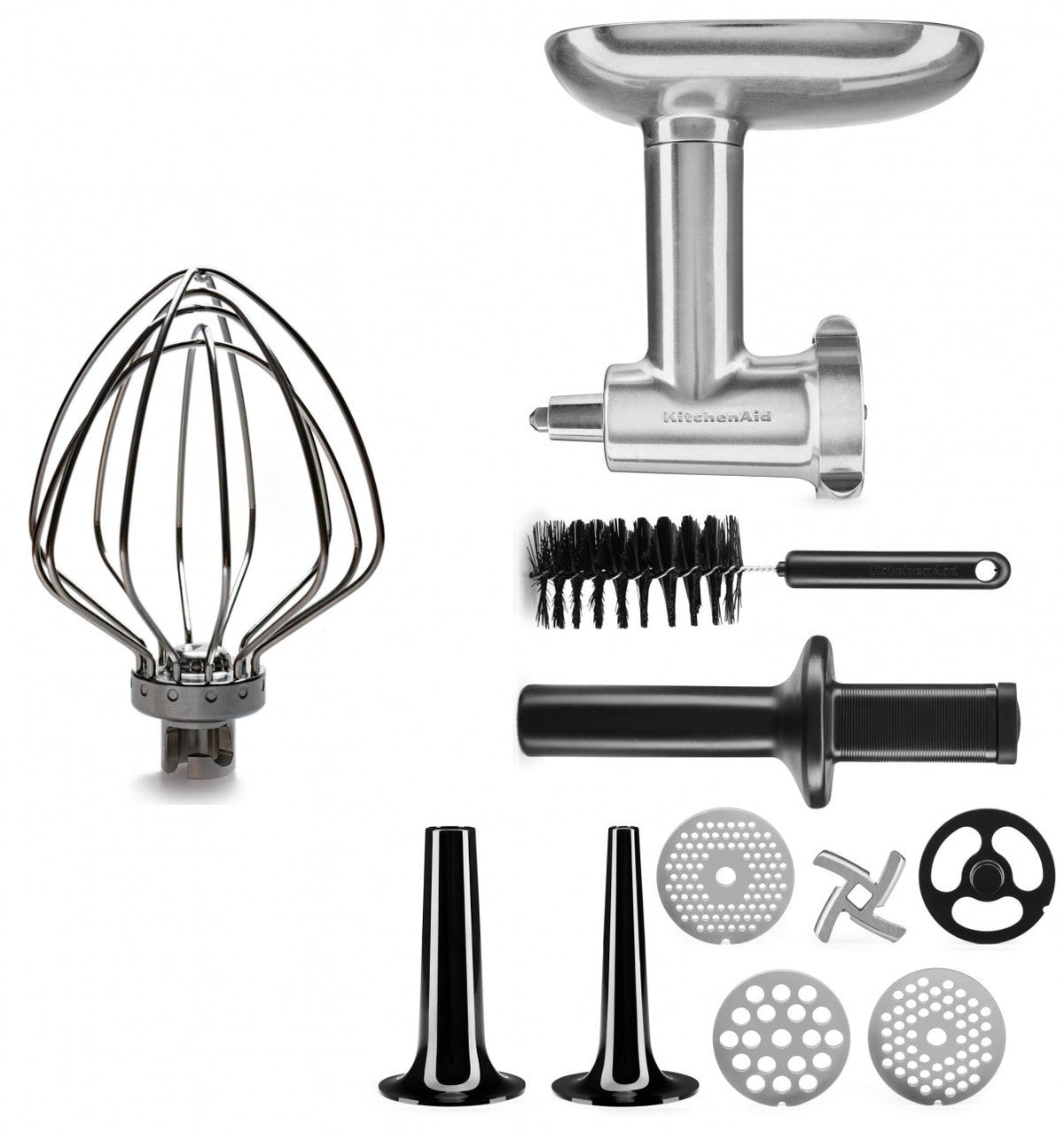 KitchenAid Metallfleischwolf und TschimmWhip Schneebesen Set