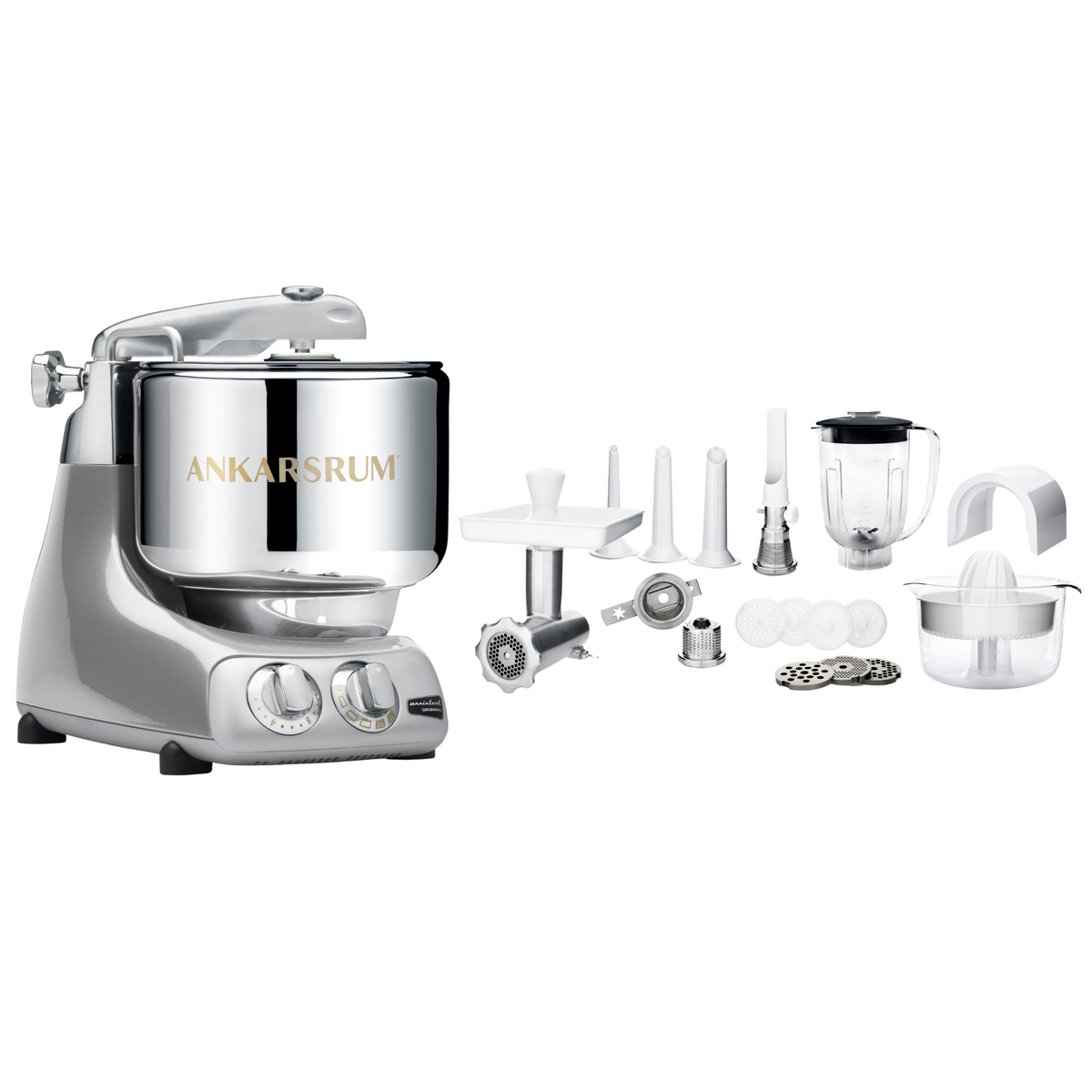 Ankarsrum Küchenmaschine Allrounderset mit Deluxe Zubehörset
