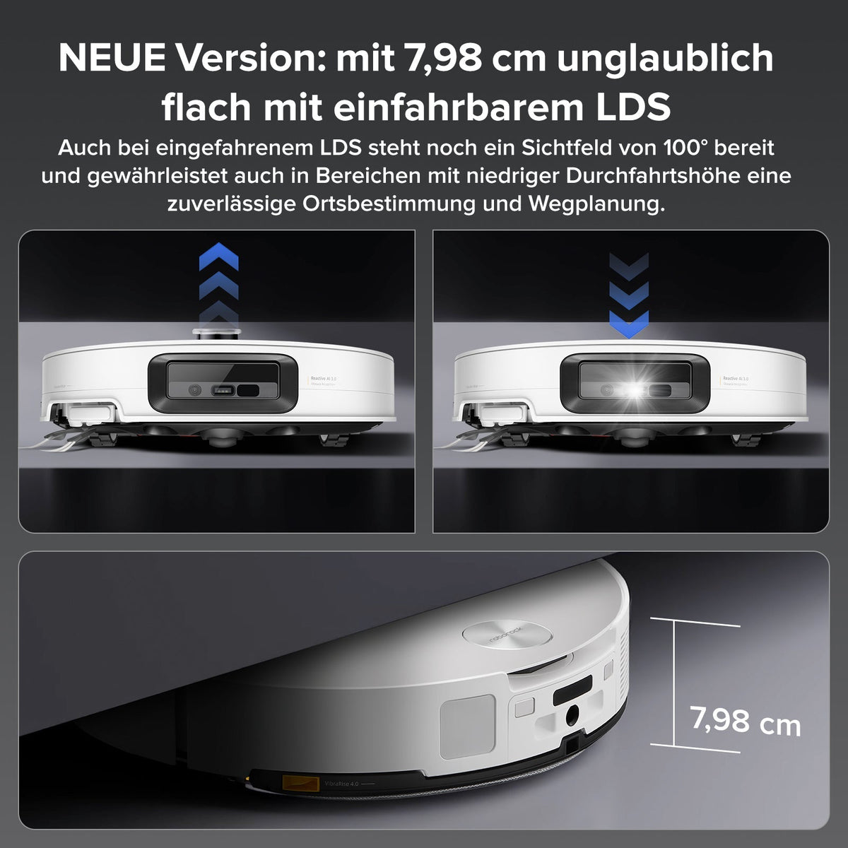 Roborock Saros 10 Saugroboter mit Dual Anti-Tangle System