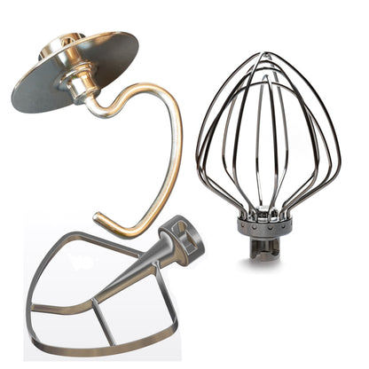 Tschimm Kitchen Royale Set Flachrührer Knethaken und Schneebesen