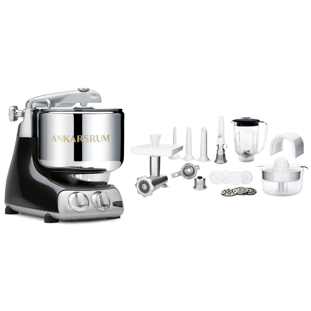 Ankarsrum Küchenmaschine Allrounderset mit Deluxe Zubehörset