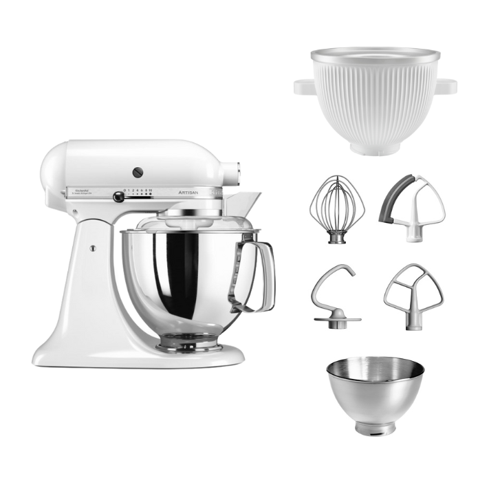 KitchenAid 4,8 L 5KSM175 Artisan Küchenmaschine Icelover mit Eiszubereiter