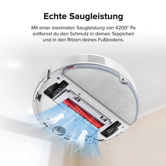 Roborock Q7 Max Saugroboter und Wischmopp mit 4200 Pa Saugleistung.