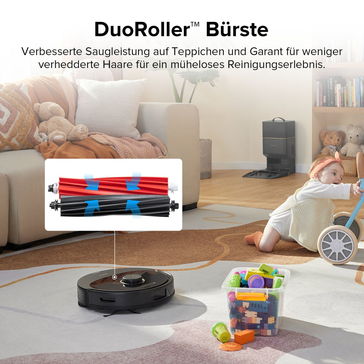 Roborock Q8 Max+ Saug- und Wischroboter mit Auto-Entleerungsstation