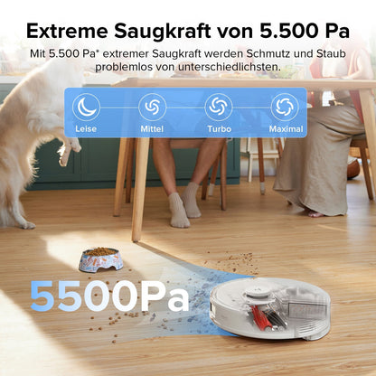 Roborock Q8 Max+ Saug- und Wischroboter mit Auto-Entleerungsstation
