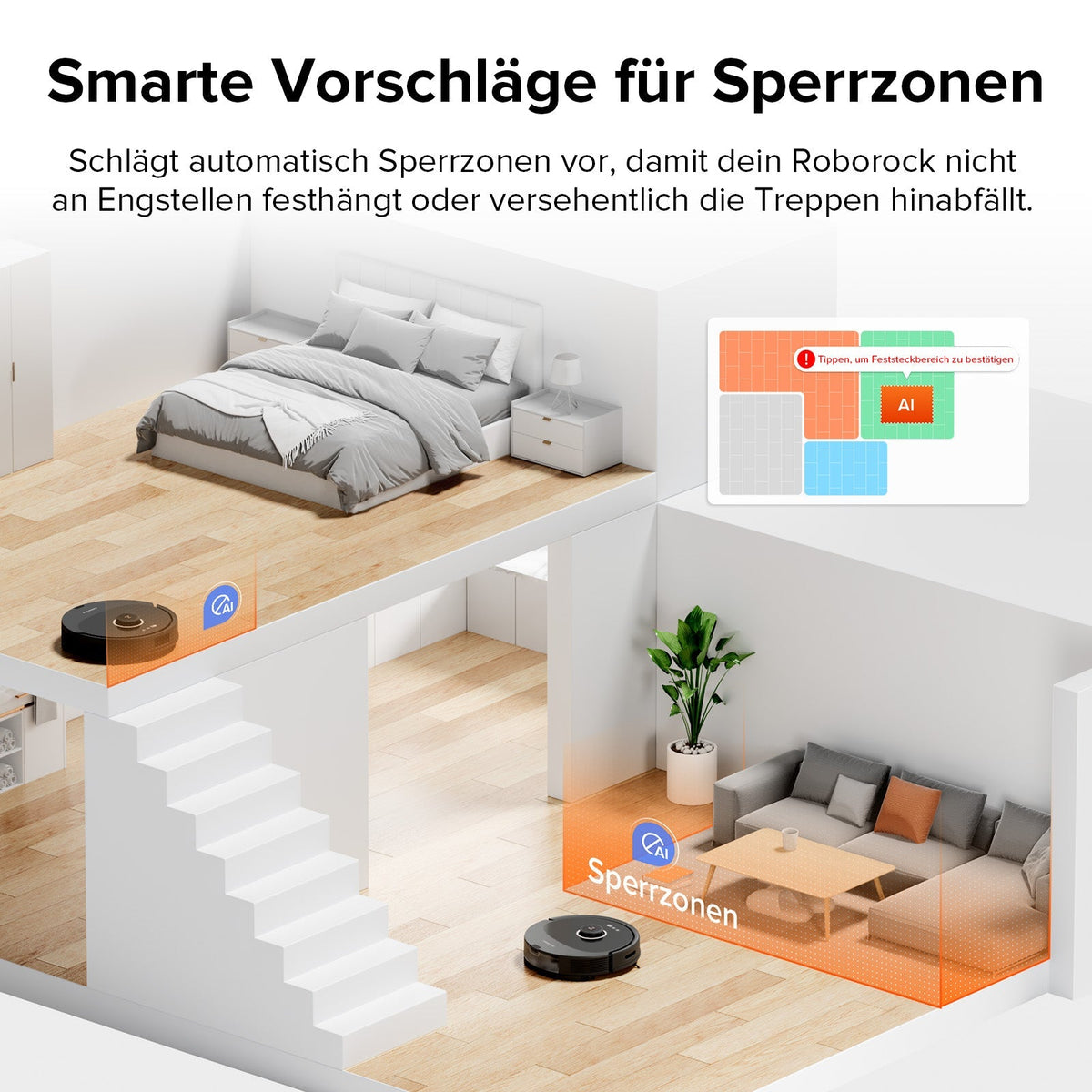 Roborock Q8 Max+ Saug- und Wischroboter mit Auto-Entleerungsstation