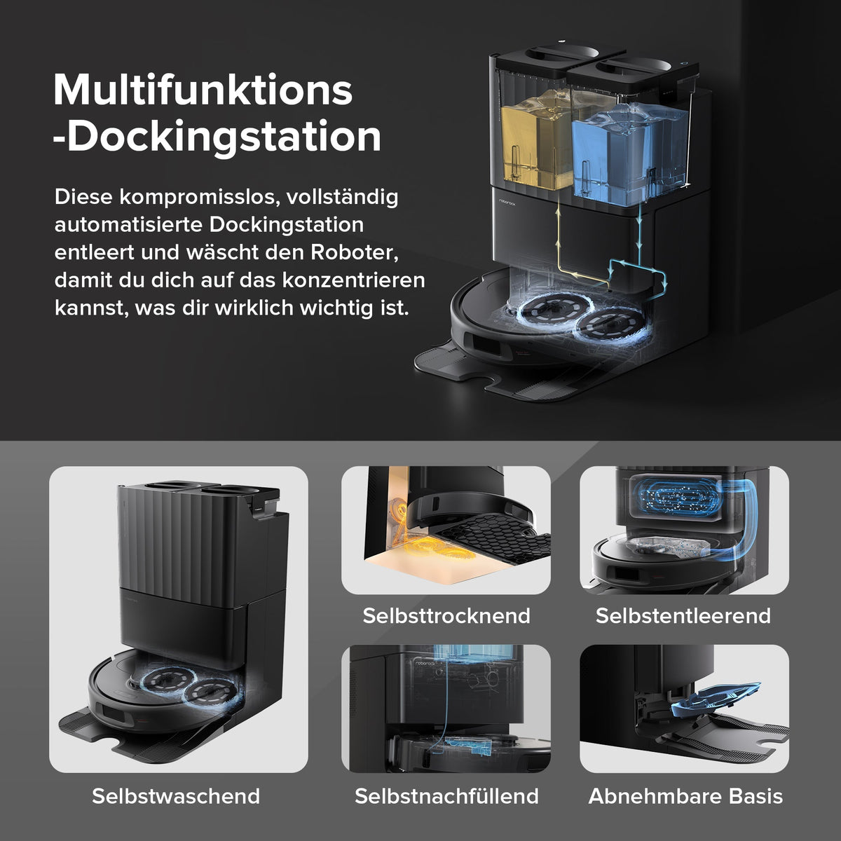 Roborock Qrevo S Saugroboter mit Multifunktions-Dockingstation