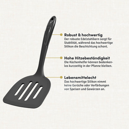 Pfannenwender XXL mit robustem Edelstahlkern