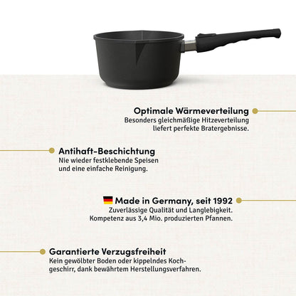 Aluguss Stielkasserolle mit abnehmbarem Stiel Ø 18 cm